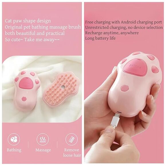 Cat Steam Brush for Shedding - 4 in 1 Cat Steam Brushes For Indoor, - Picture 6 of 6